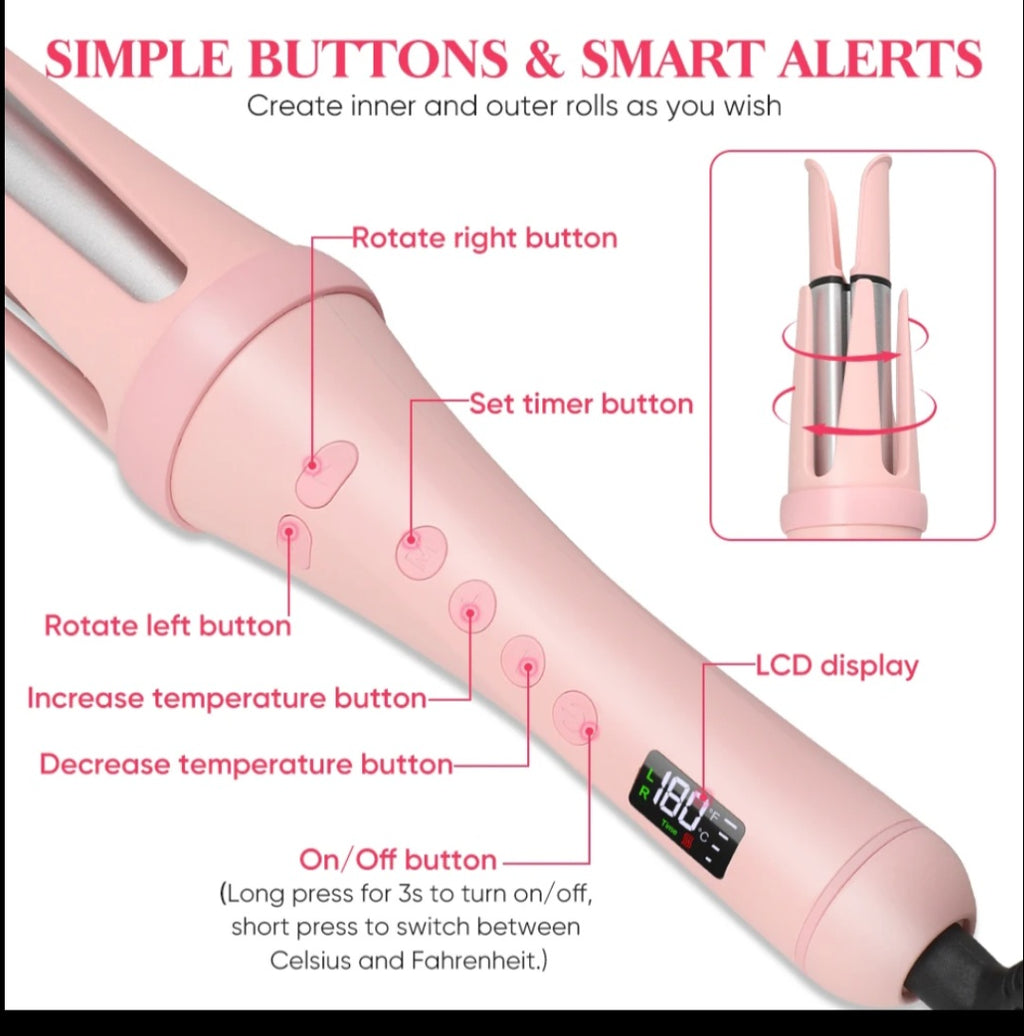 360 Rotating Head Curling Iron