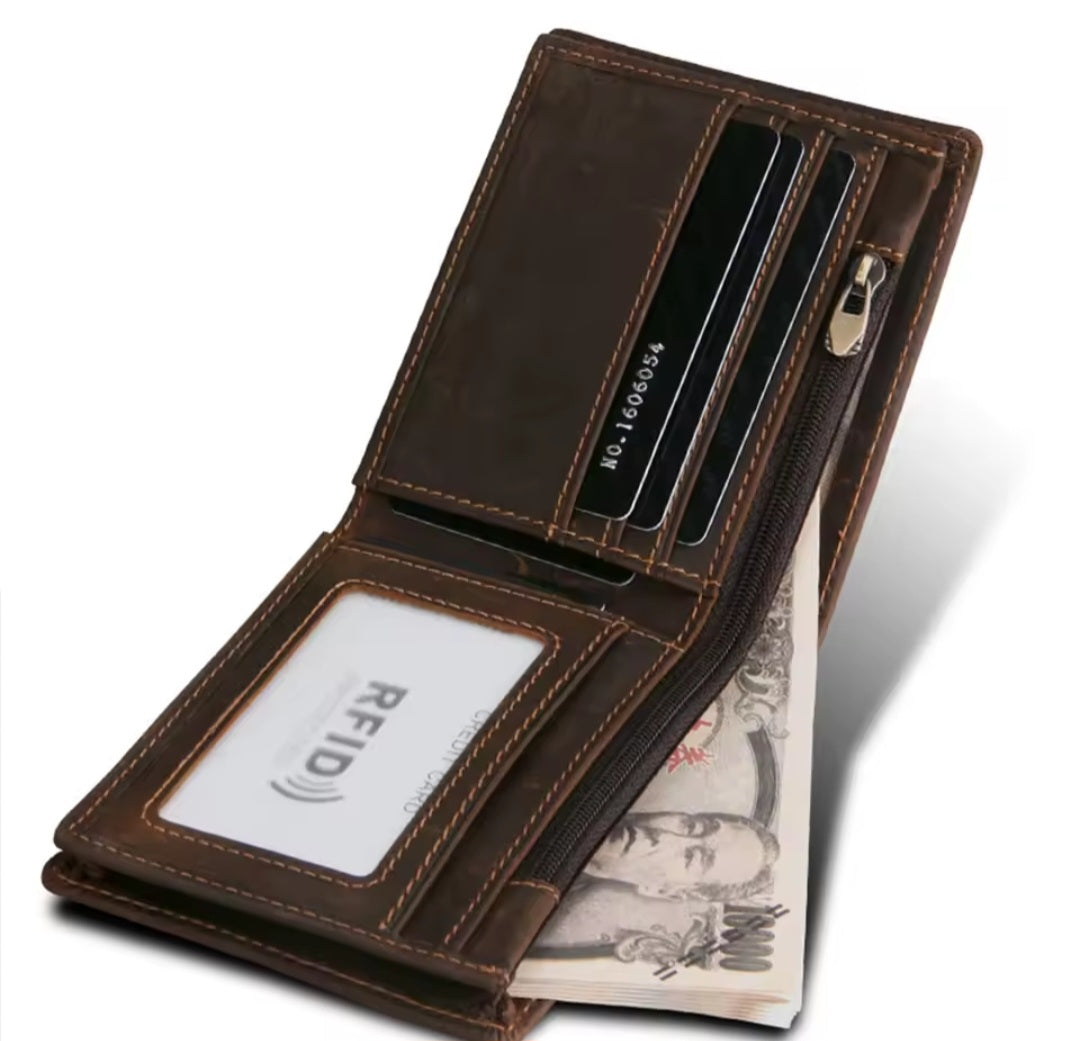 Men's Oil Wax Skin Wallet