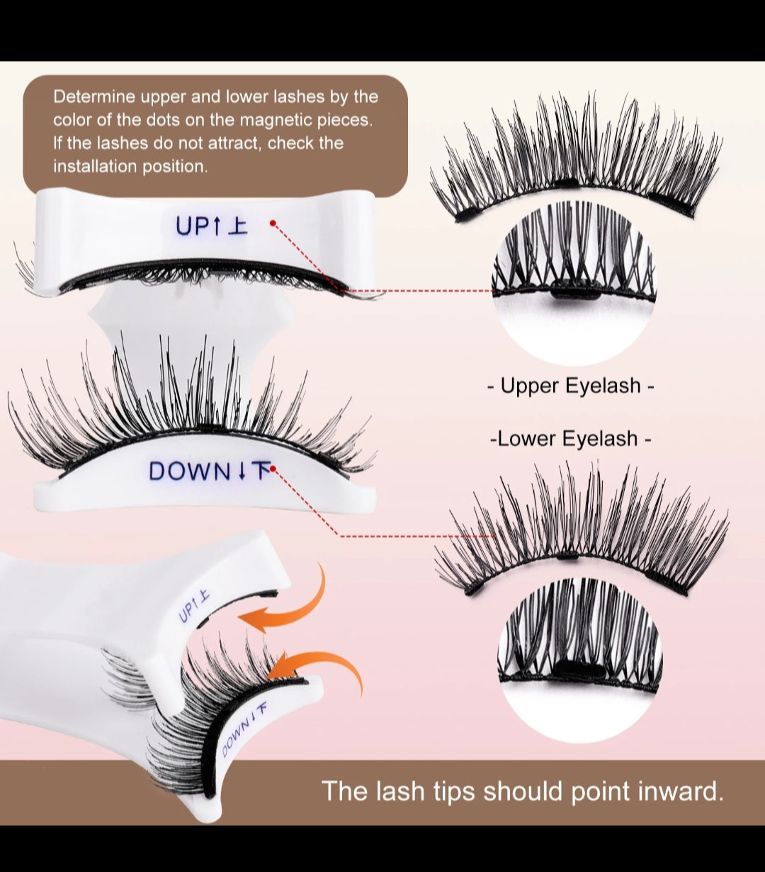 Magnets Magnetic Eyelashes Kit with Applicator Natural Look False Lashes