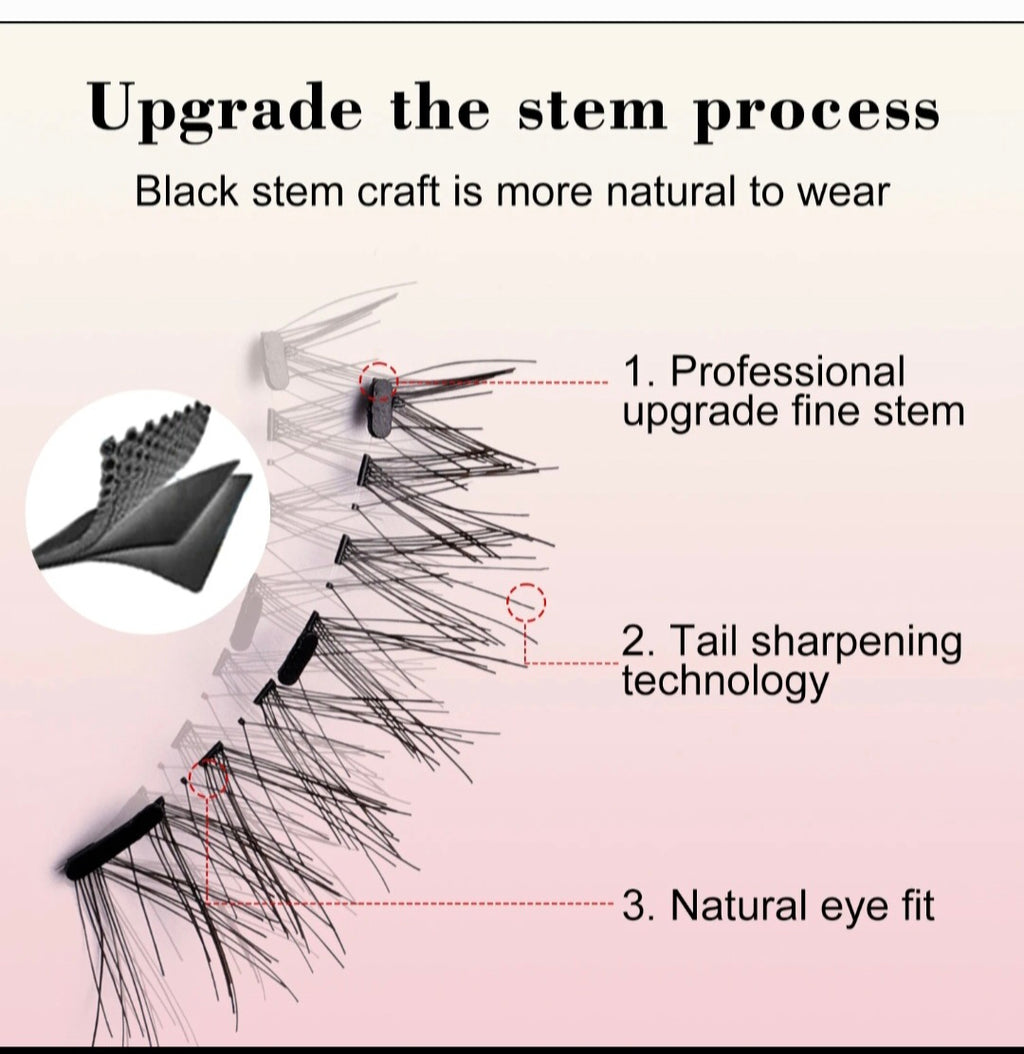 Magnets Magnetic Eyelashes Kit with Applicator Natural Look False Lashes