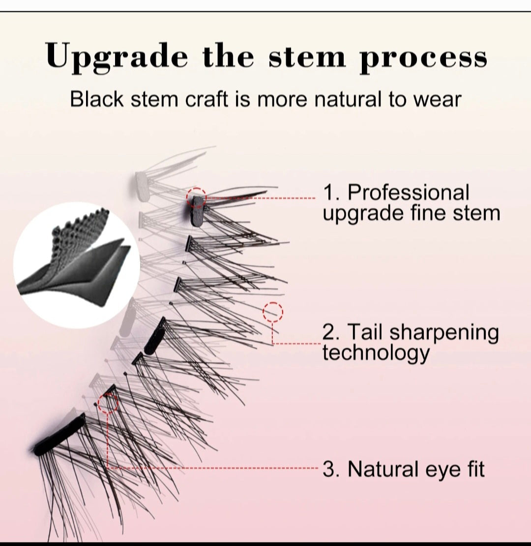 Magnets Magnetic Eyelashes Kit with Applicator Natural Look False Lashes