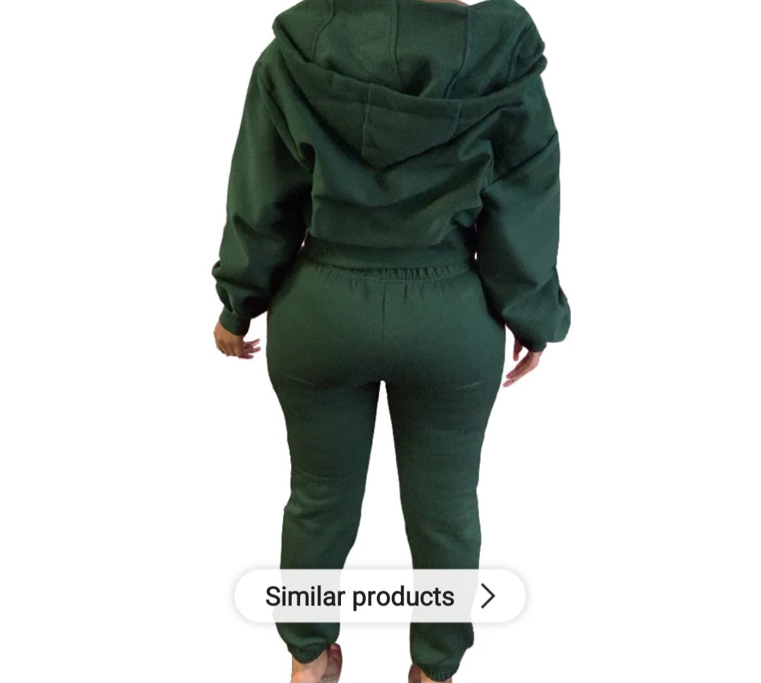 Two Piece Set Hooded Unisex Autumn Winter