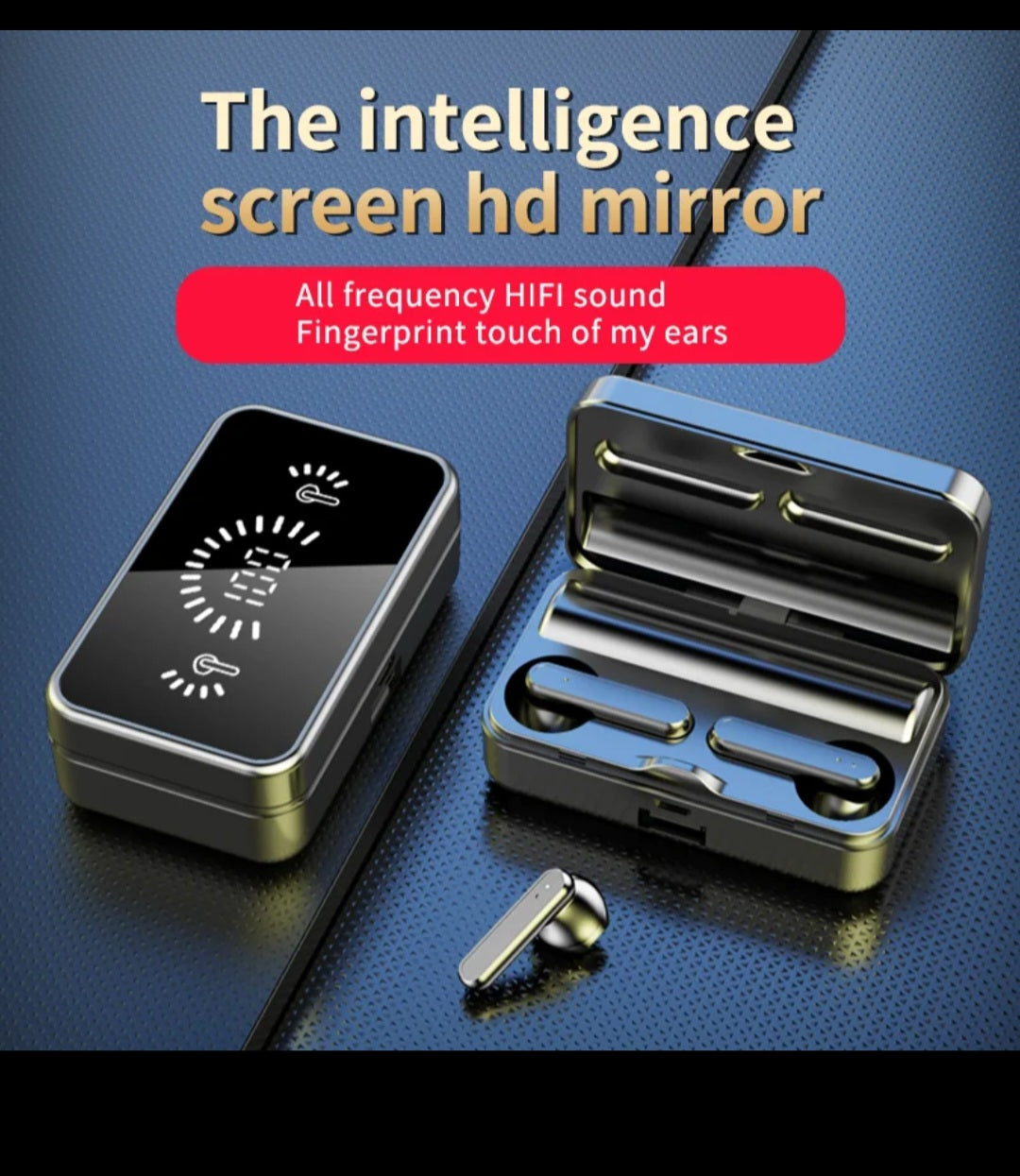 S20 TWS Earbuds Mirror-LED Digital Display
